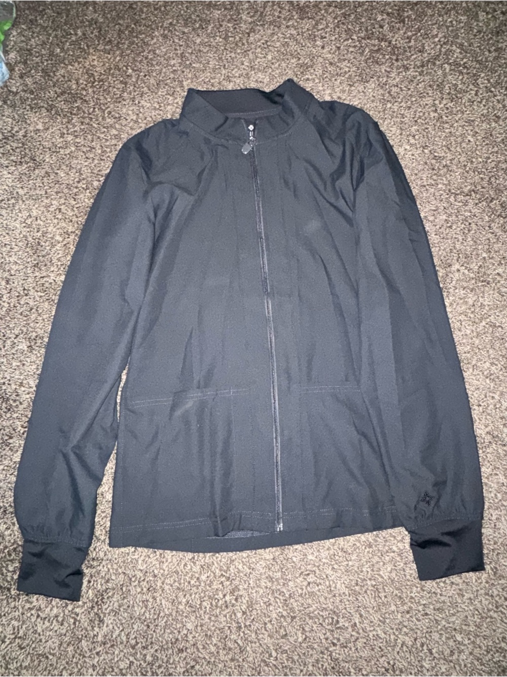 Med Couture Black Women's Zip-Front Windbreaker